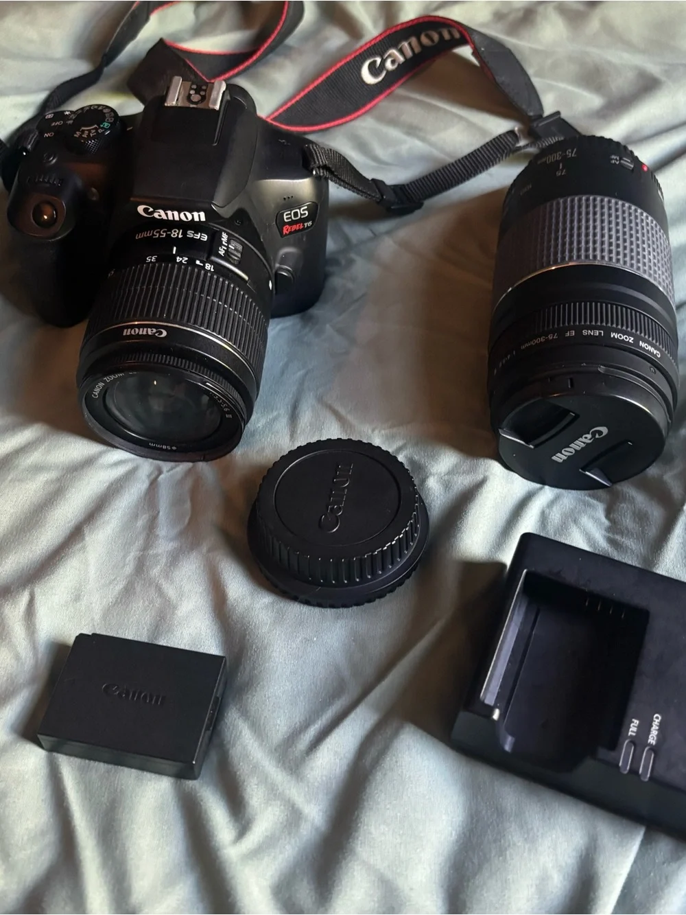 Canon Black DSLR Camera Kit with Two Zoom Lenses